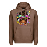 Chestnut 90s afro messy bun Premium Hoodie - texasbilliewilder