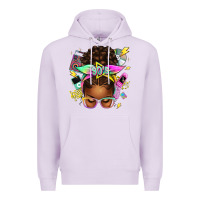 Lilac 90s afro messy bun Premium Hoodie - texasbilliewilder