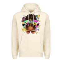 Sandshell 90s afro messy bun Premium Hoodie - texasbilliewilder