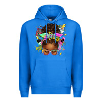 True Royal 90s afro messy bun Premium Hoodie - texasbilliewilder