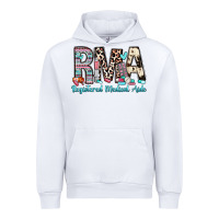White rma registered medical aide Urban Hoodie - Zillion Design Studio