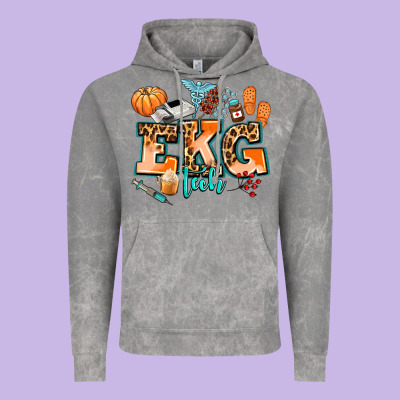 Ekg Tech Fall Vintage Hoodie Designed By Adodesignshop