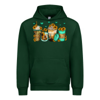 Foreset Green sunflowers coffee cups Urban Hoodie - Zillion Design Studio