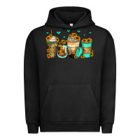 Pigment Black sunflowers coffee cups Urban Hoodie - Zillion Design Studio
