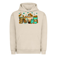 Pigment French Oak sunflowers coffee cups Urban Hoodie - Zillion Design Studio