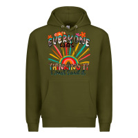 Army Green everyone was thinking it i just said it Premium Hoodie - Zillion Design Studio