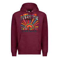 Burgundy everyone was thinking it i just said it Premium Hoodie - Zillion Design Studio
