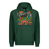 Sports Green everyone was thinking it i just said it Premium Hoodie - Zillion Design Studio