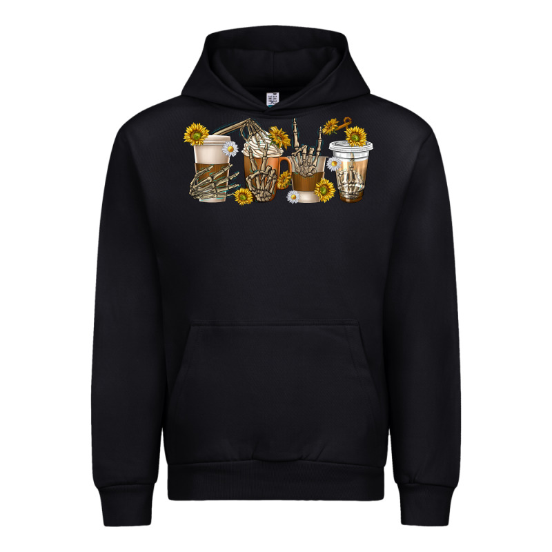 Skeleton Hands Coffee Cups Urban Hoodie by texasbilliewilder | Teevron