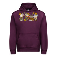 Mauve Wine skeleton hands coffee cups Urban Hoodie - texasbilliewilder