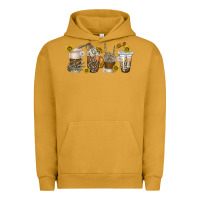 Pigment Peanut Butter skeleton hands coffee cups Urban Hoodie - texasbilliewilder