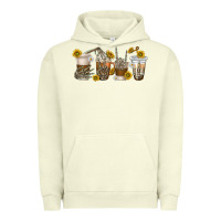 Pigment Pistachio skeleton hands coffee cups Urban Hoodie - texasbilliewilder