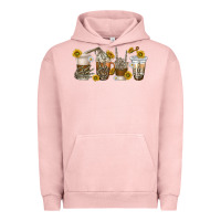 Pigment Salmon skeleton hands coffee cups Urban Hoodie - texasbilliewilder