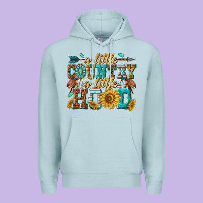 A Little Country A Little Hood Premium Hoodie Designed By Texasbilliewilder