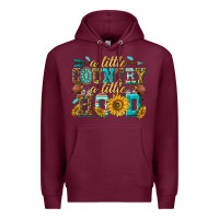 Burgundy a little country a little hood Premium Hoodie - texasbilliewilder