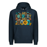 Navy a little country a little hood Premium Hoodie - texasbilliewilder