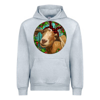 Heather Grey Farm Goat Christmas Urban Hoodie - RanaPortraitStore