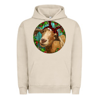 Pigment French Oak Farm Goat Christmas Urban Hoodie - RanaPortraitStore