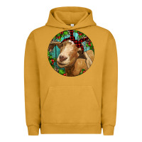 Pigment Peanut Butter Farm Goat Christmas Urban Hoodie - RanaPortraitStore