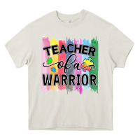 Cream Teacher of a warrior Heavy Core Tee - CowhideDigitalArt