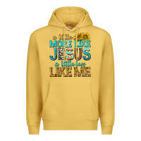 Antique Gold a little more like jesus a little less like me Premium Hoodie - texasbilliewilder