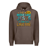 Coffee a little more like jesus a little less like me Premium Hoodie - texasbilliewilder