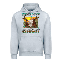 Heather Grey simmer down cowboy Urban Hoodie - texasbilliewilder