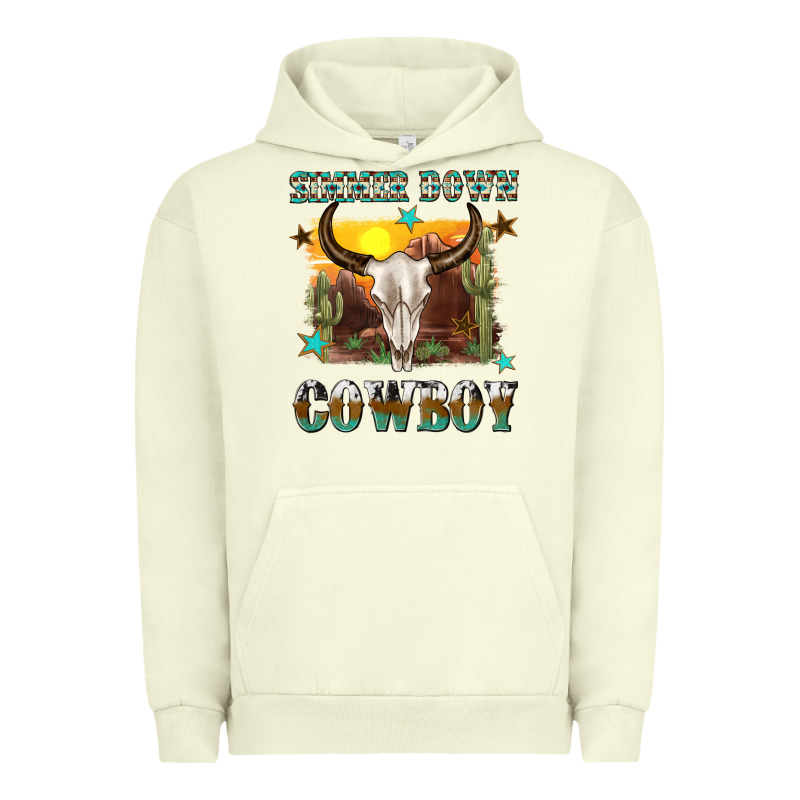 Simmer Down Cowboy Urban Hoodie by texasbilliewilder | Teevron