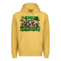 Antique Gold St Patricks Day Lucky Heifers Premium Hoodie - RanaPortraitStore