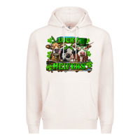 Pale Pink St Patricks Day Lucky Heifers Premium Hoodie - RanaPortraitStore