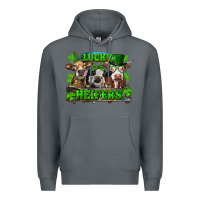 Rock St Patricks Day Lucky Heifers Premium Hoodie - RanaPortraitStore