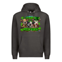 Smoke St Patricks Day Lucky Heifers Premium Hoodie - RanaPortraitStore