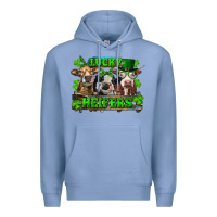 Colony Blue St Patricks Day Lucky Heifers Premium Hoodie - RanaPortraitStore