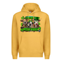 Mustard St Patricks Day Lucky Heifers Premium Hoodie - RanaPortraitStore