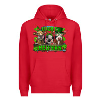 Red St Patricks Day Lucky Heifers Premium Hoodie - RanaPortraitStore