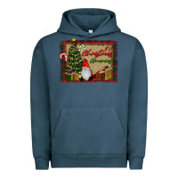 Pigment Midnight Navy It's Christmas Gnomes Urban Hoodie - RanaPortraitStore