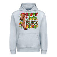 Heather Grey steppin into black history Urban Hoodie - Zillion Design Studio