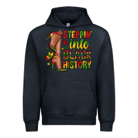 Navy steppin into black history Urban Hoodie - Zillion Design Studio