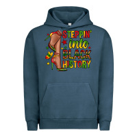 Pigment Midnight Navy steppin into black history Urban Hoodie - Zillion Design Studio