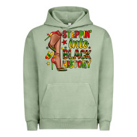 Pigment Oil Green steppin into black history Urban Hoodie - Zillion Design Studio