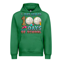Emerald i just served 100 days of school volleyball Urban Hoodie - Zillion Design Studio