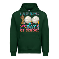 Forest Green i just served 100 days of school volleyball Urban Hoodie - Zillion Design Studio