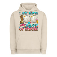 Pigment French Oak i just served 100 days of school volleyball Urban Hoodie - Zillion Design Studio