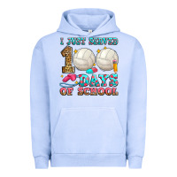 Pigment Grape Ice i just served 100 days of school volleyball Urban Hoodie - Zillion Design Studio