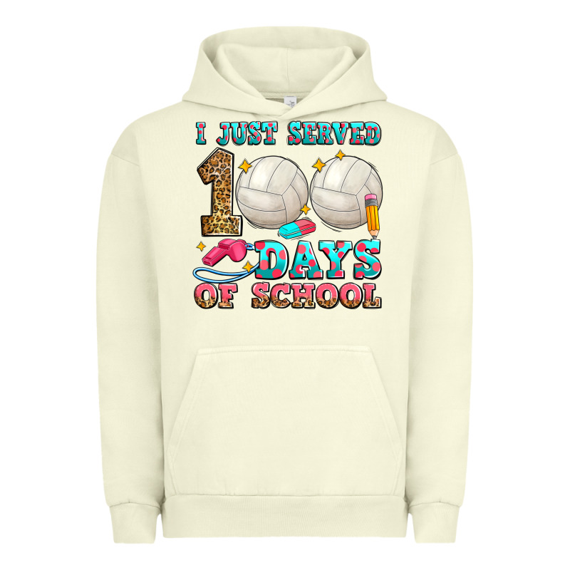 I Just Served 100 Days Of School Volleyball Urban Hoodie by Zillion Design Studio | Teevron