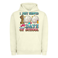 Pigment Pistachio i just served 100 days of school volleyball Urban Hoodie - Zillion Design Studio