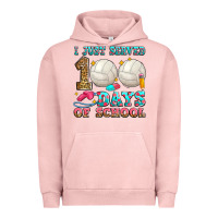 Pigment Salmon i just served 100 days of school volleyball Urban Hoodie - Zillion Design Studio