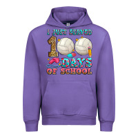 Tulip i just served 100 days of school volleyball Urban Hoodie - Zillion Design Studio