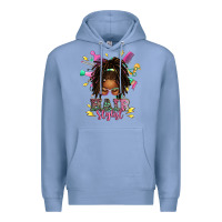Colony Blue afro locs hair stylist messy bun tbw Premium Hoodie - texasbilliewilder