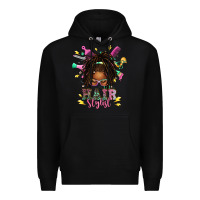 Black afro locs hair stylist messy bun tbw Premium Hoodie - texasbilliewilder